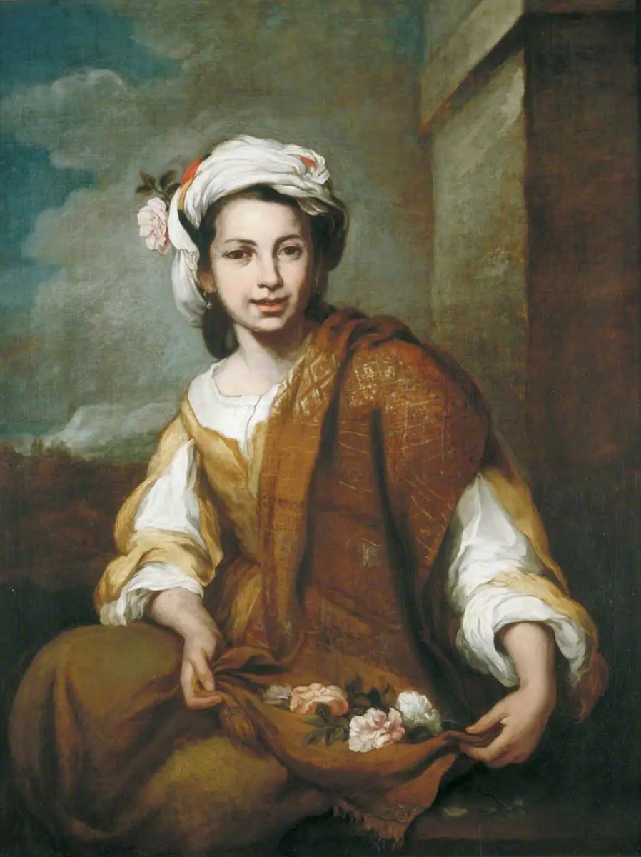 Chica con flores - Bartolomé Esteban Murillo