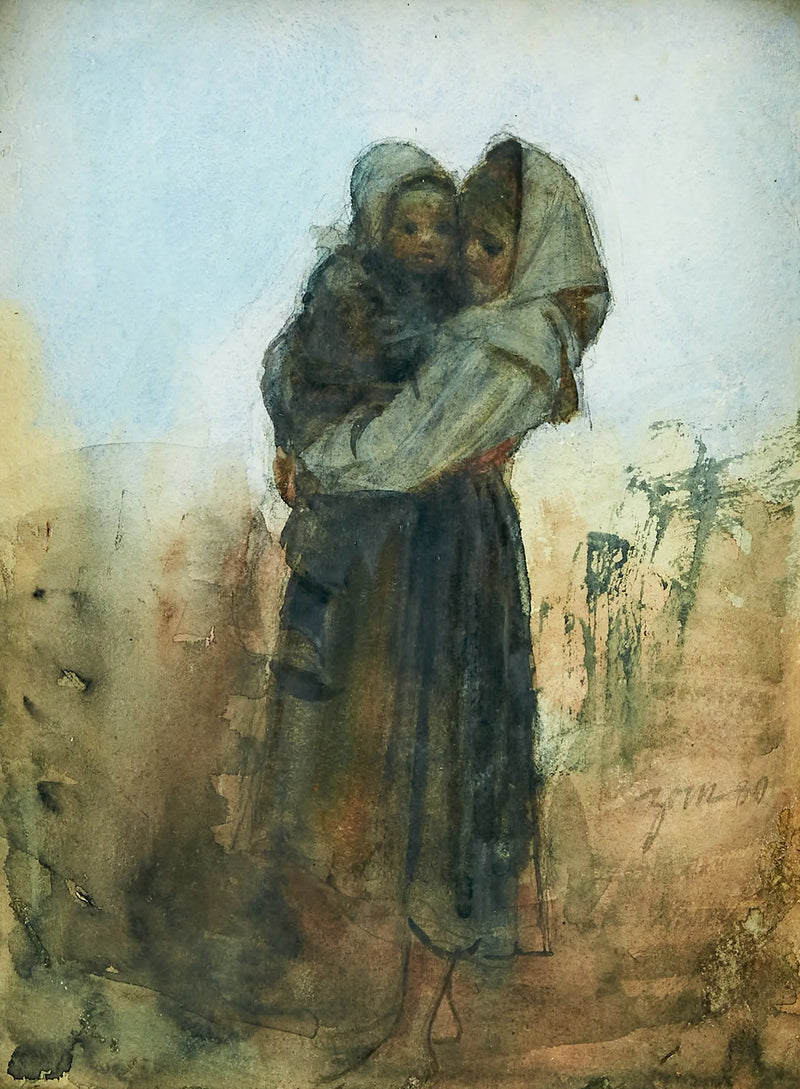 Niña con niño - Anders Zorn