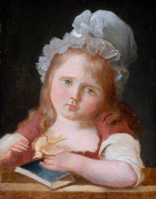 Chica con un canario muerto - Jean-Baptiste Greuze