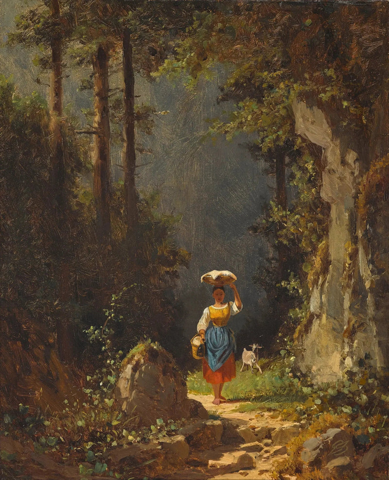 Niña con una cabra - Carl Spitzweg