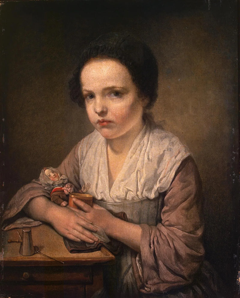 Niña con una muñeca - Jean-Baptiste Greuze