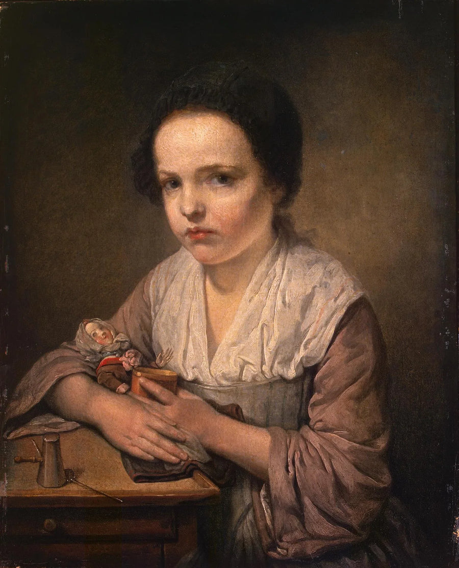 Niña con una muñeca - Jean-Baptiste Greuze