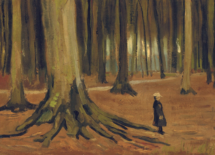 Chica en el bosque - Vincent van Gogh