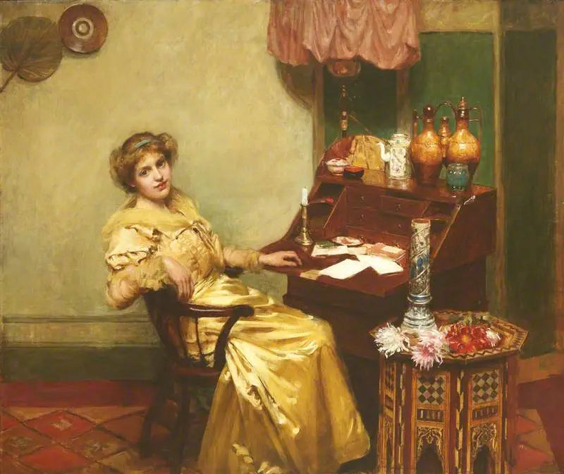 Chica en una oficina - William Merritt Chase