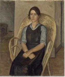 Fille dans une chaise panier - Jean Marchand
