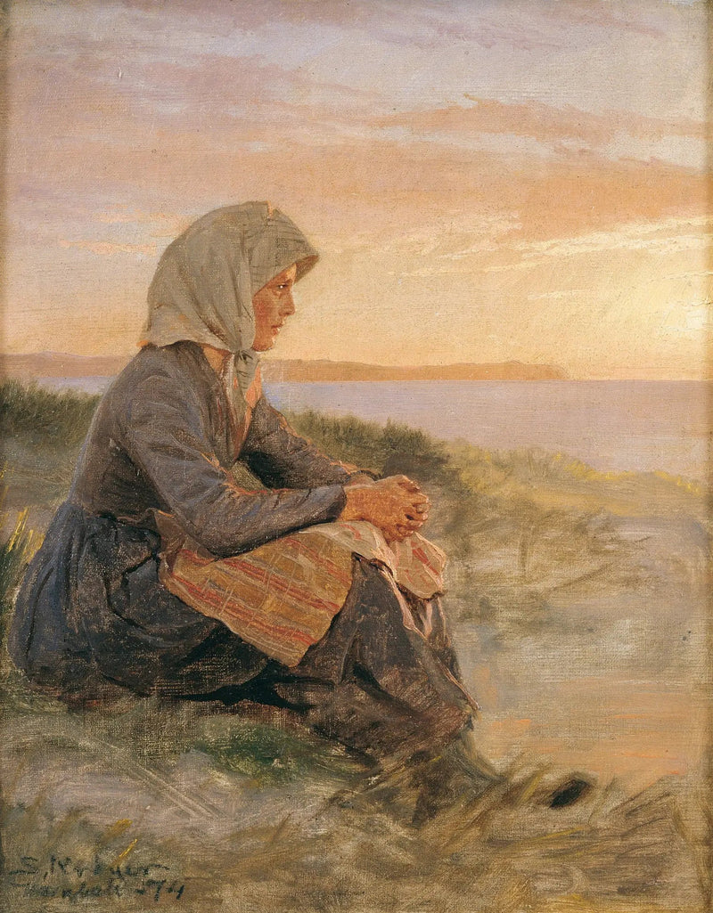 Hija de pescador sentada, Hornbæk - Peder Severin Krøyer