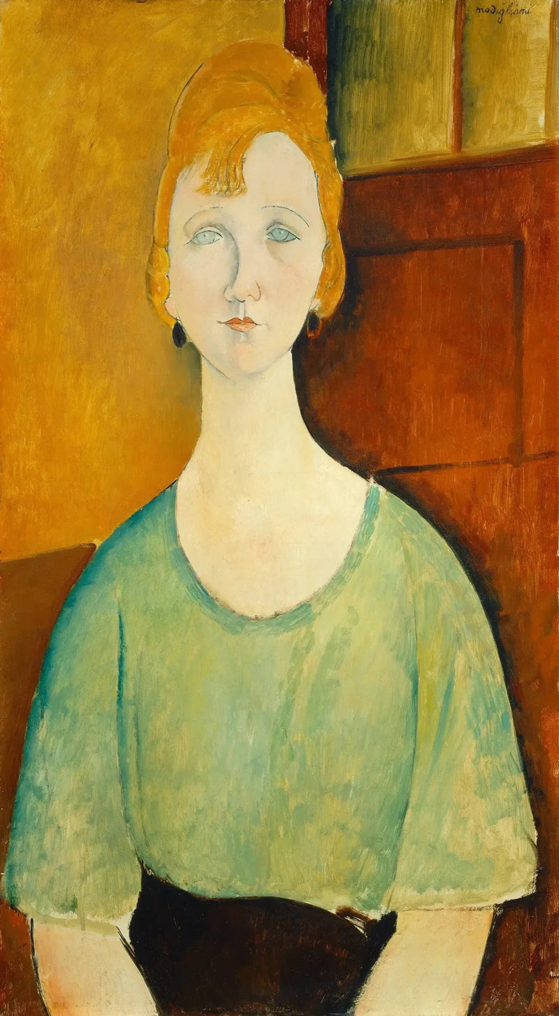 Chica con blusa verde - Amedeo Modigliani