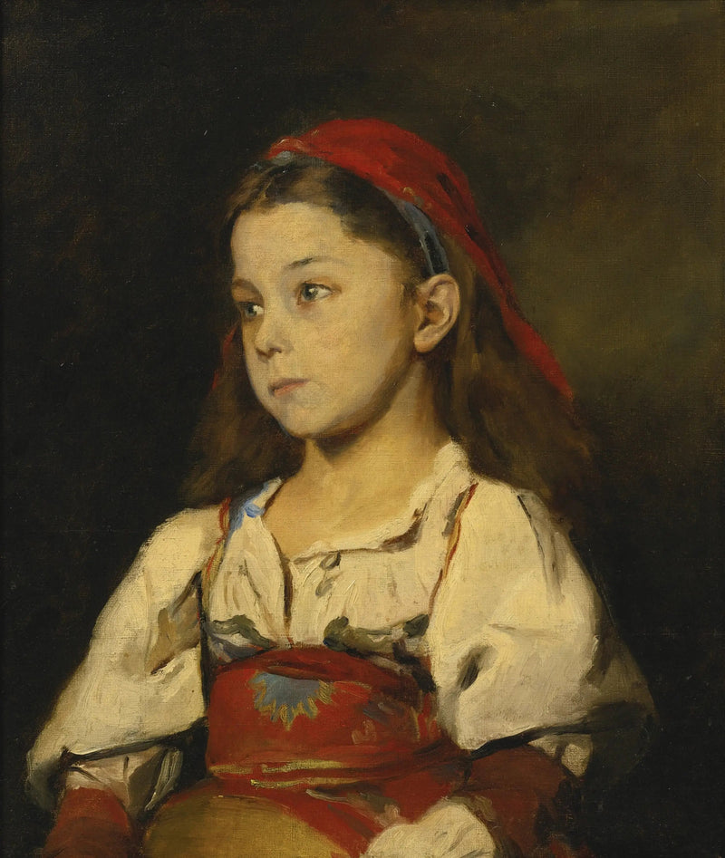Chica con traje de Ciociaro - William Merritt Chase