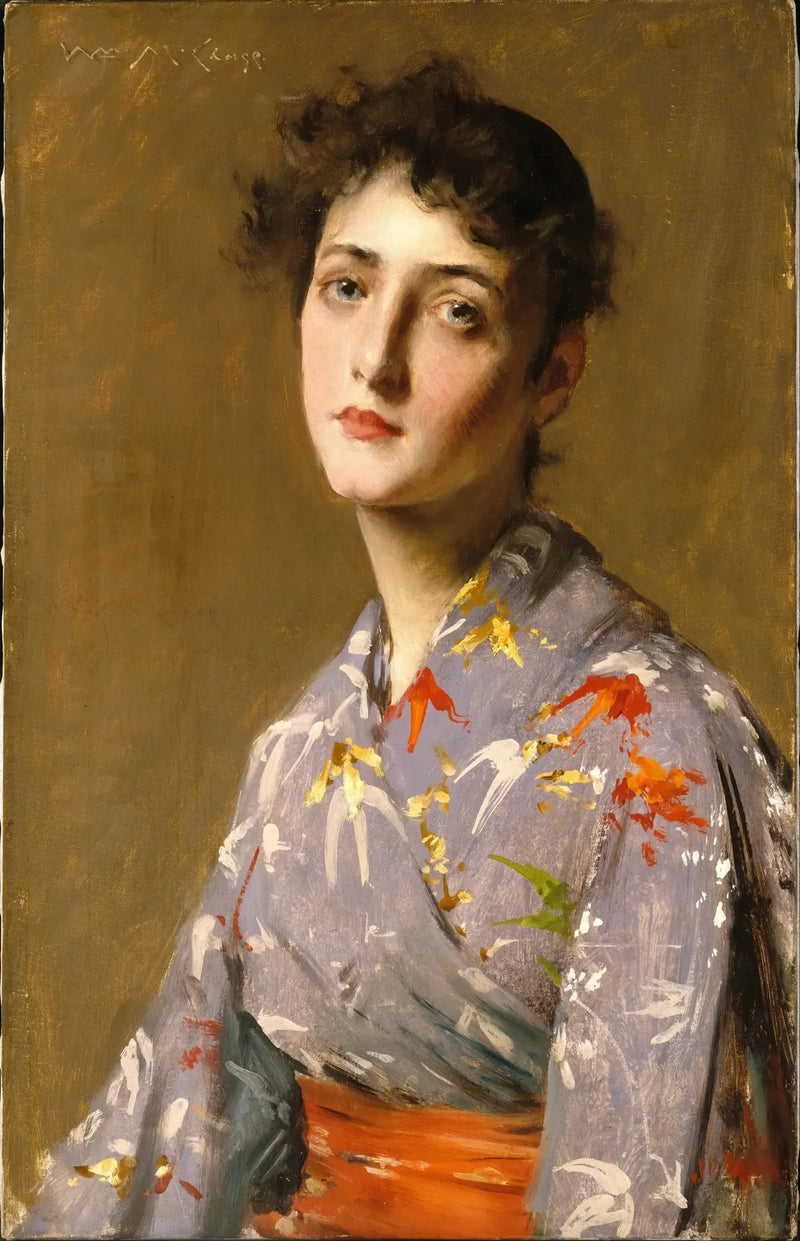 Chica con traje japonés - William Merritt Chase
