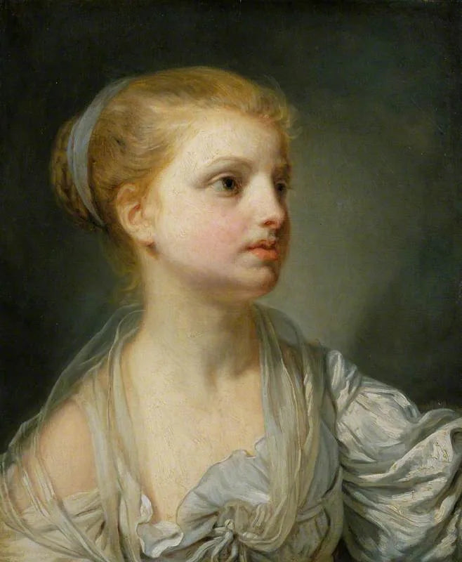 Chica con vestido blanco - Jean-Baptiste Greuze