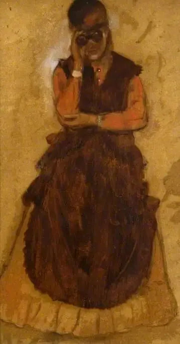 Niña mirando a través de unos prismáticos - Edgar Degas