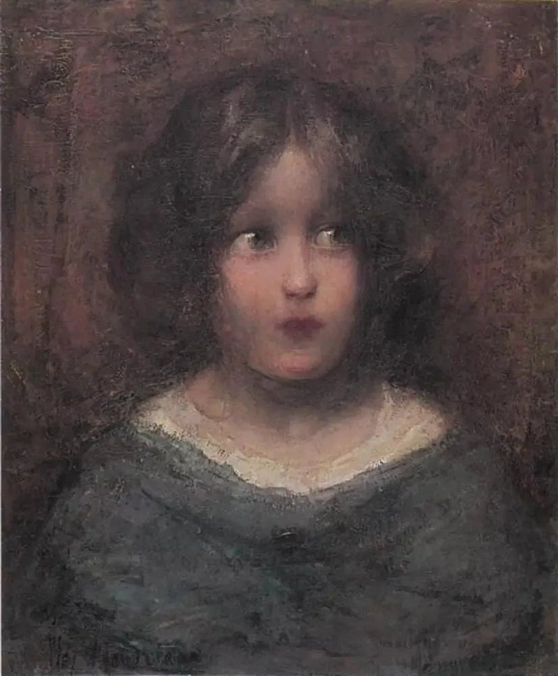 Niña mirando hacia su izquierda - Piet Mondrian