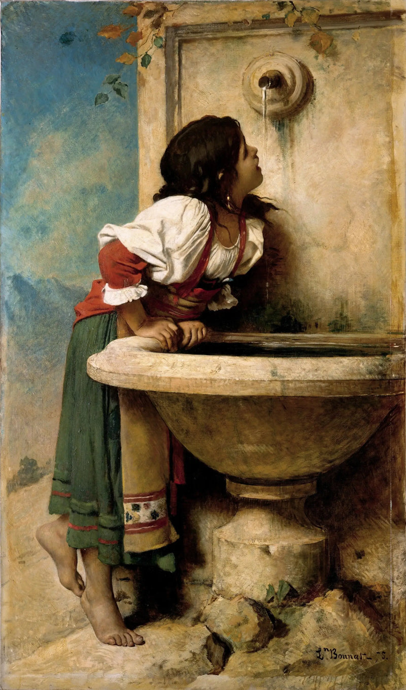 Niña romana en la fuente - León Bonnat