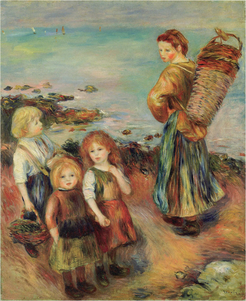Chicas en la pesca de mejillones - Pierre-Auguste Renoir