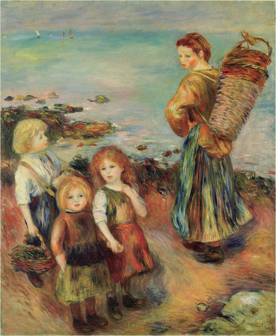 Chicas en la pesca de mejillones - Pierre-Auguste Renoir
