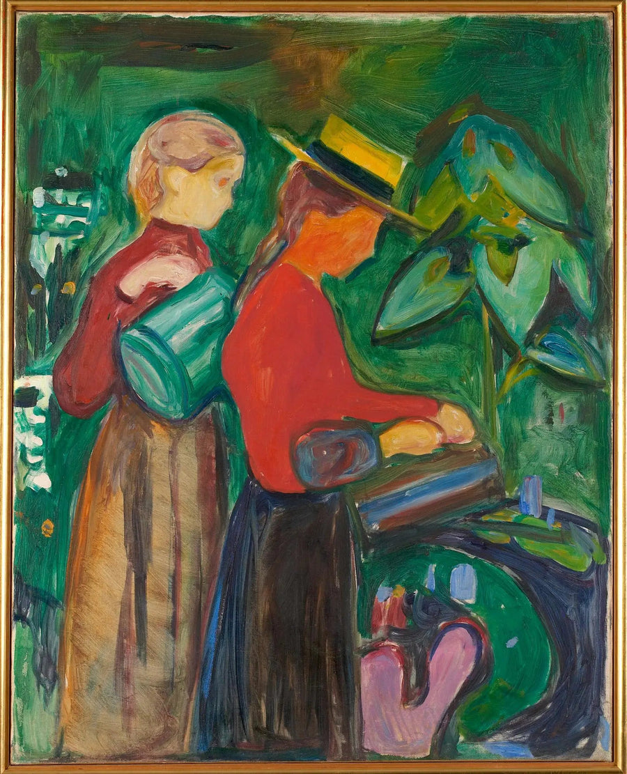 Niñas regando las flores (Friso Linde) - Edvard Munch