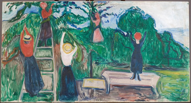 Chicas recogiendo frutas (Frise Linde) - Edvard Munch