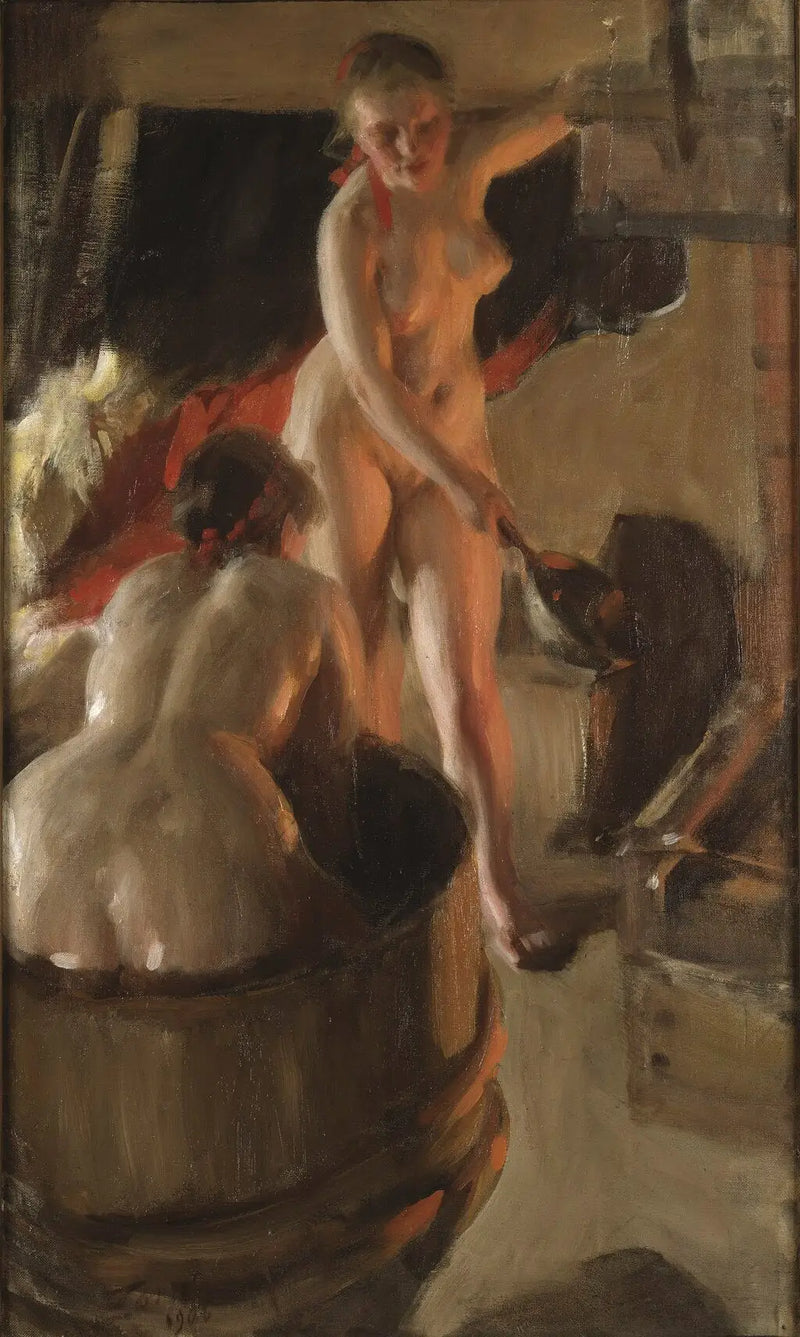 Niñas de Dalarna en el baño - Anders Zorn