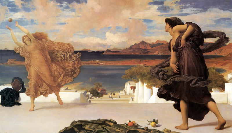 Chicas griegas jugando a la pelota - Frederic Leighton