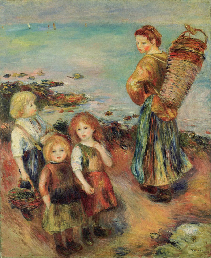 Chicas en la pesca de mejillones - Pierre-Auguste Renoir