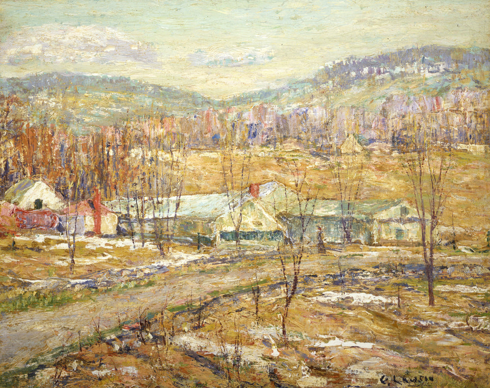 Fin de l'hiver - Ernest Lawson image 1 reproduction réalisée par Alpha Reproduction