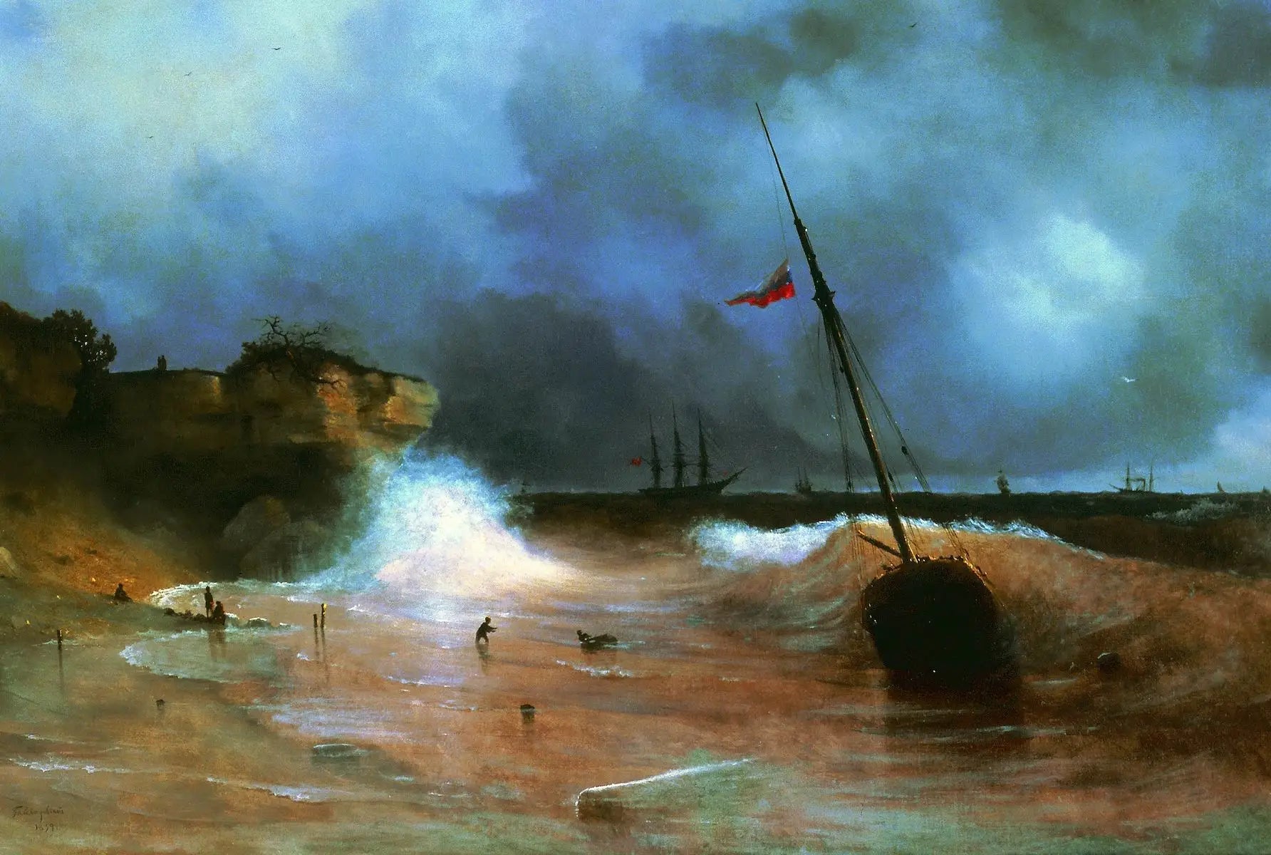 Fin de la tempête - Ivan Aïvazovski image 1 reproduction de peinture à l’huile
