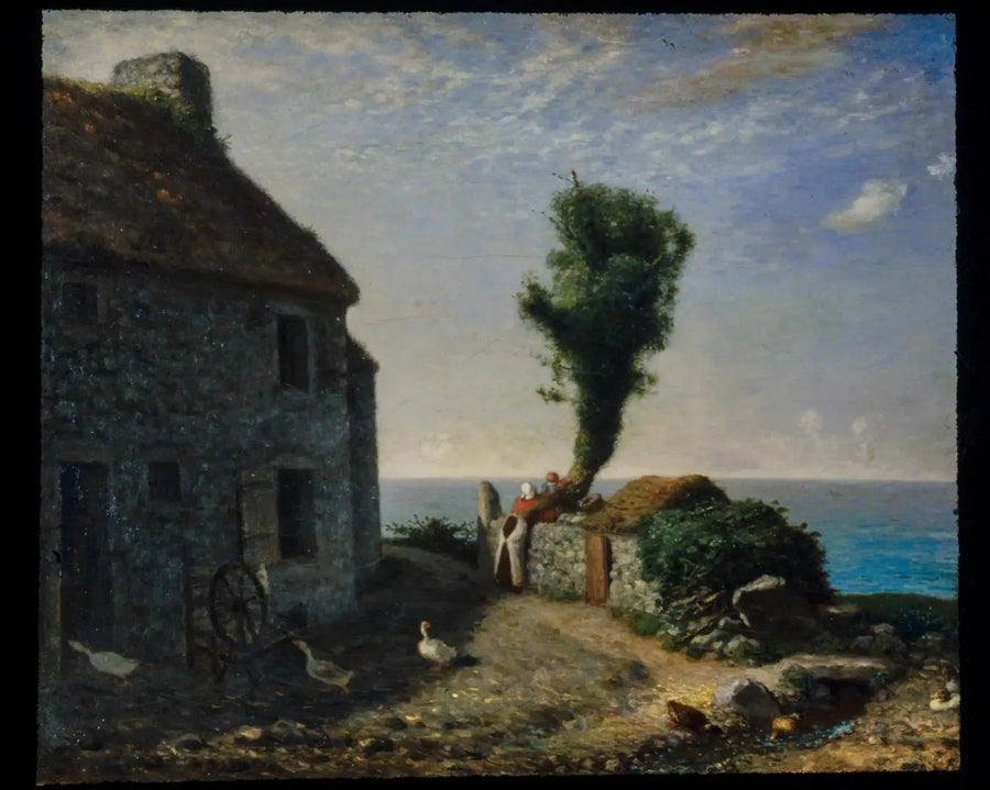 Fin del pueblo de Gruchy - Jean-François Millet