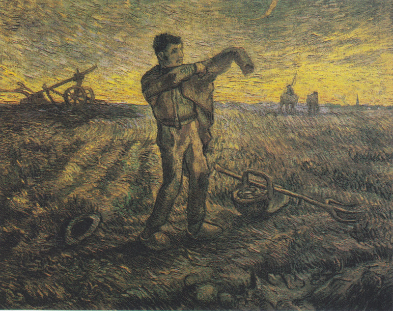 Tarde: El final del día (después de Millet) - Vincent van Gogh
