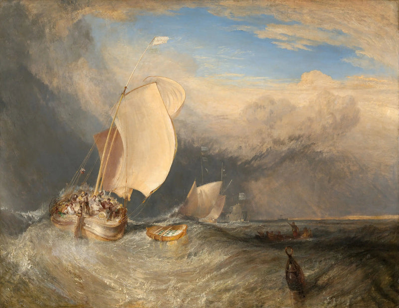 Barcos de pesca con comerciantes regateando por pescado - J. M. W. Turner