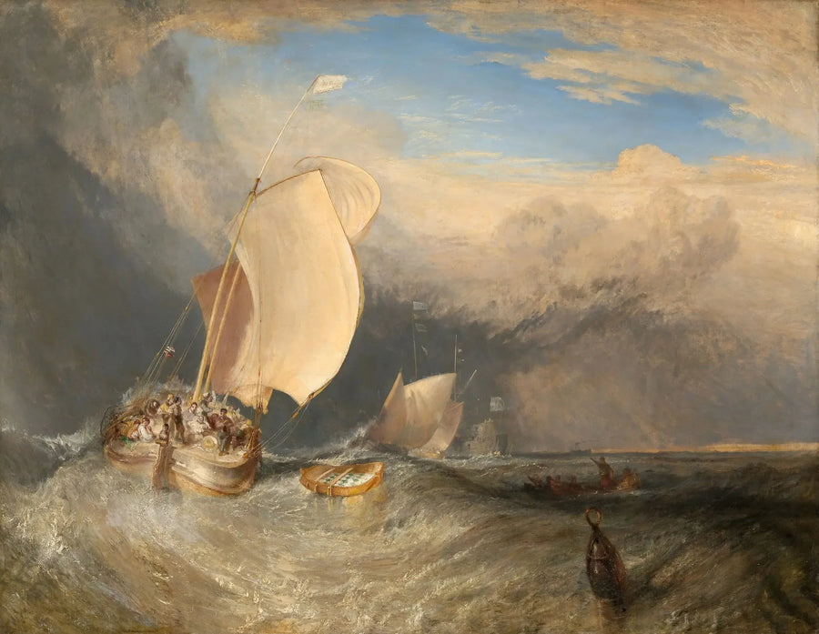 Barcos de pesca con comerciantes regateando por pescado - J. M. W. Turner