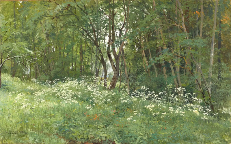 Flores en el borde del bosque - Ivan Chichkine