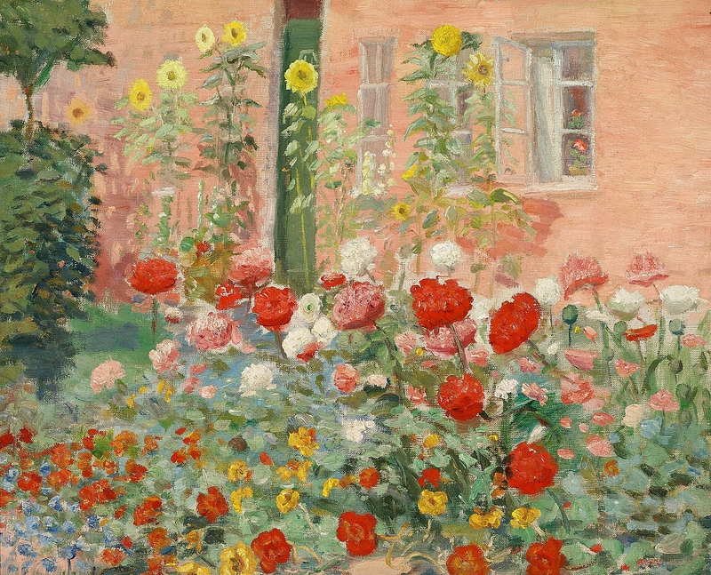 Flores en el jardín de la familia Ancher en Markvej en Skagen. -Anna Ancher