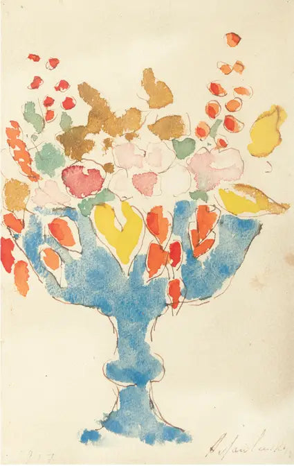 FLORES EN UN JARRÓN AZUL - Alexej von Jawlensky