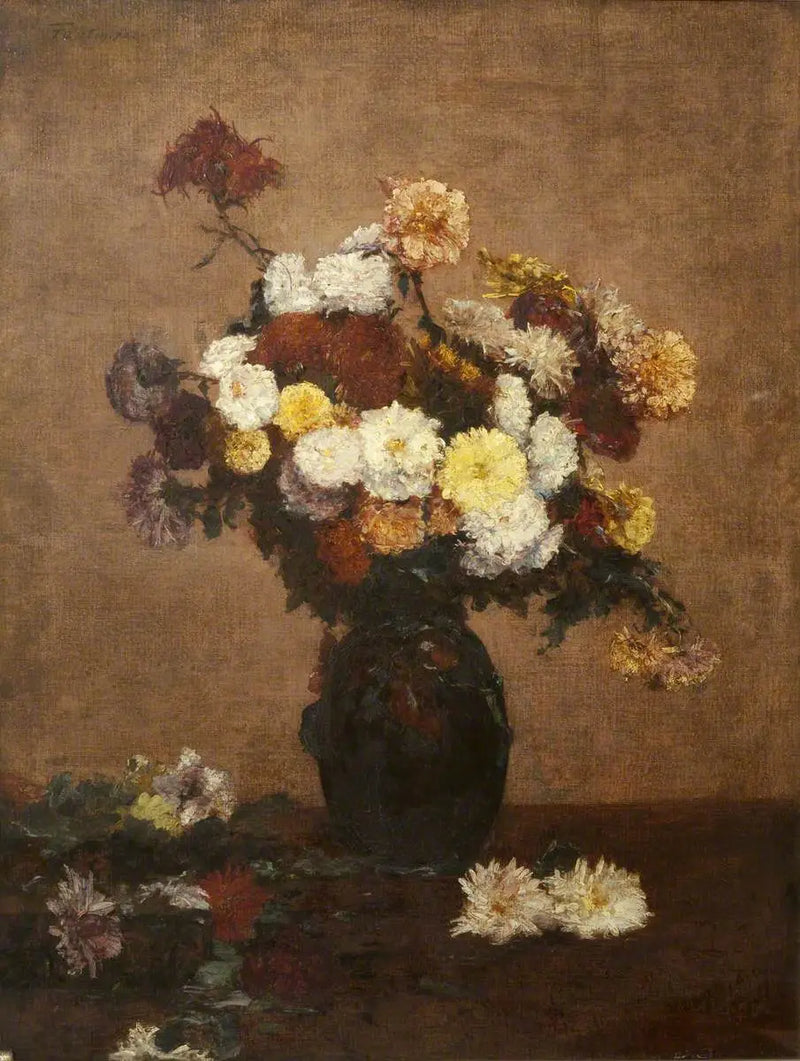 Flores en un jarrón - Henri Fantin-Latour