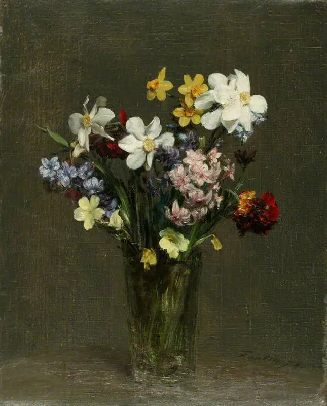 Flores en un jarrón - Henri Fantin-Latour