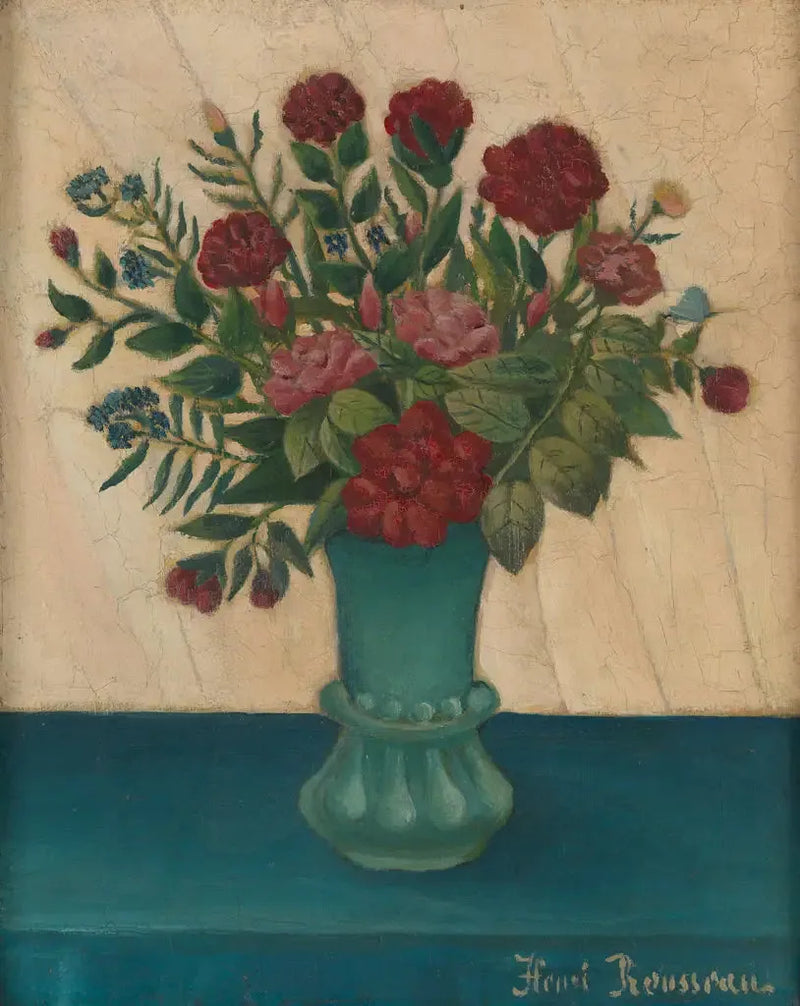 Flores en un jarrón - Henri Rousseau