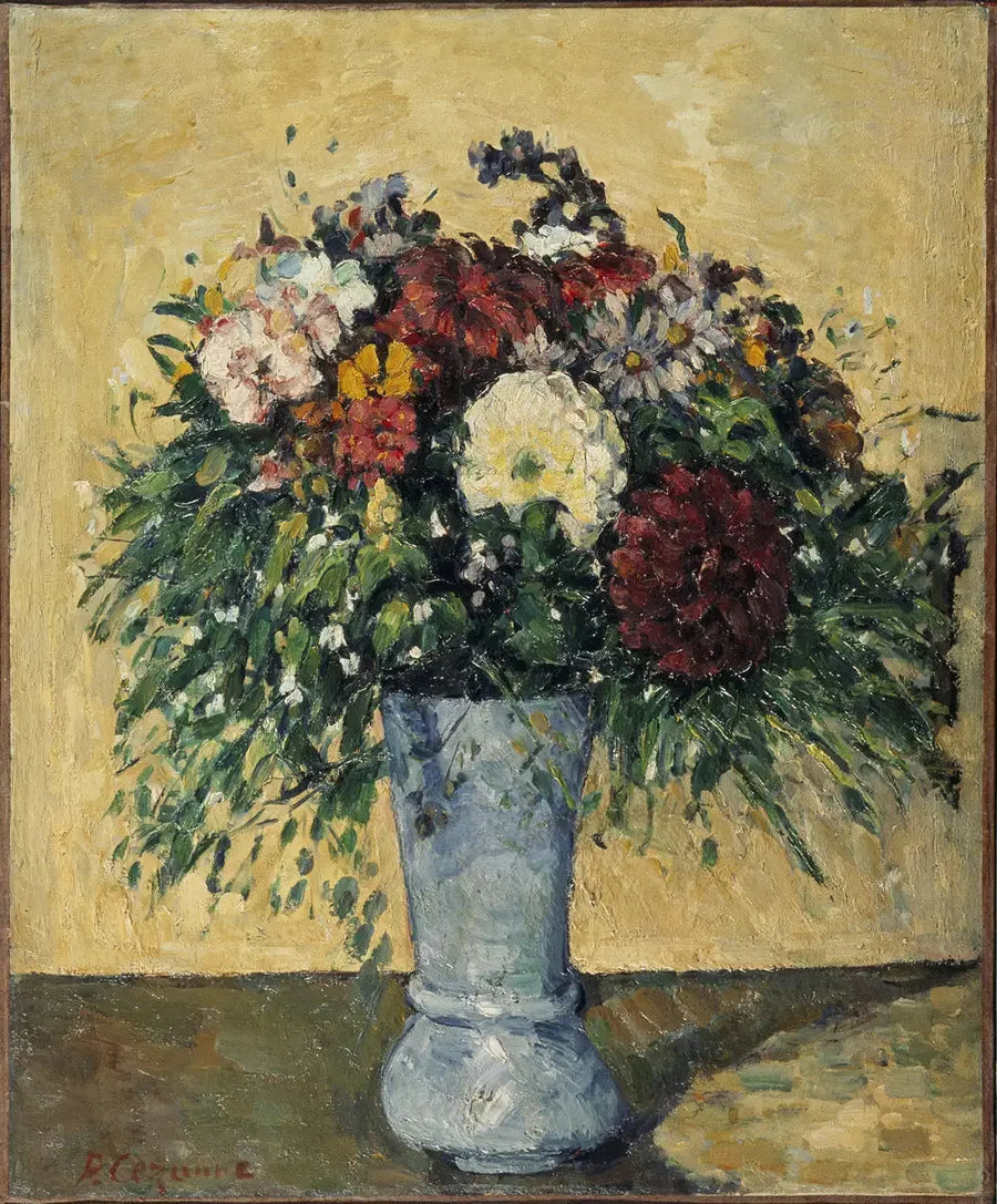 Flores en un jarrón - Paul Cézanne