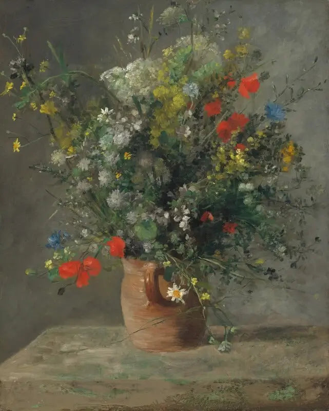 Fleurs dans un vase - Pierre-Auguste Renoir image 1 tableau peint à l’huile sur toile