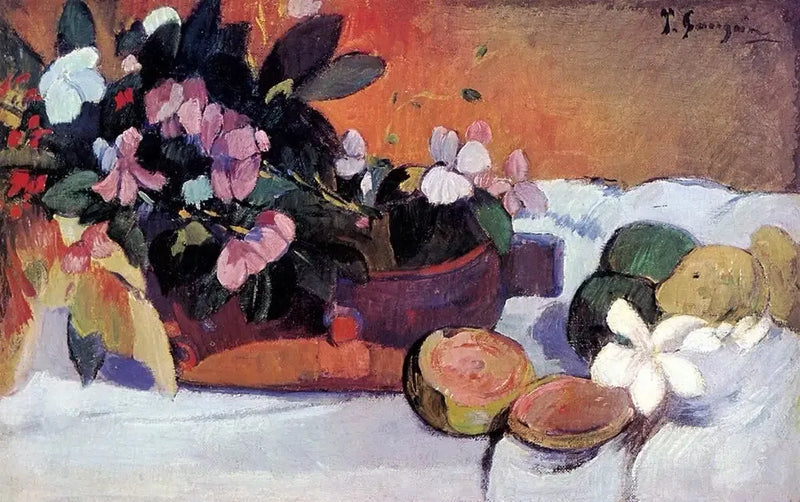 Flores en un jarrón - Paul Gauguin
