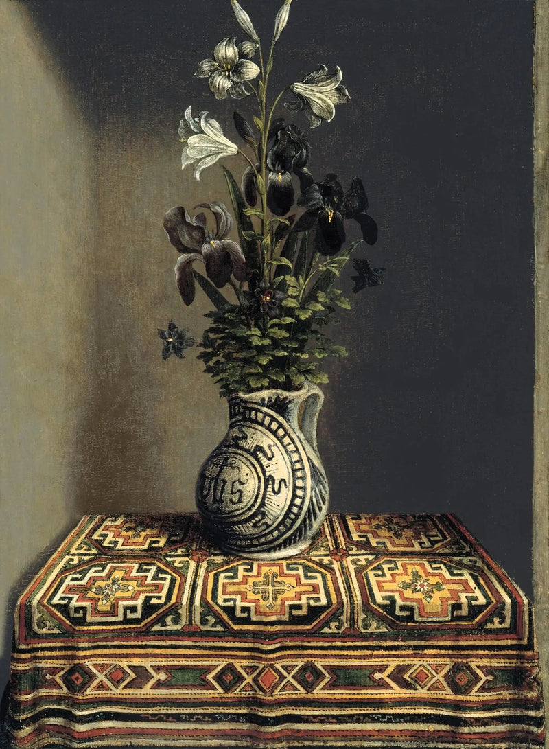 Flores en una jarra (reverso) - Hans Memling