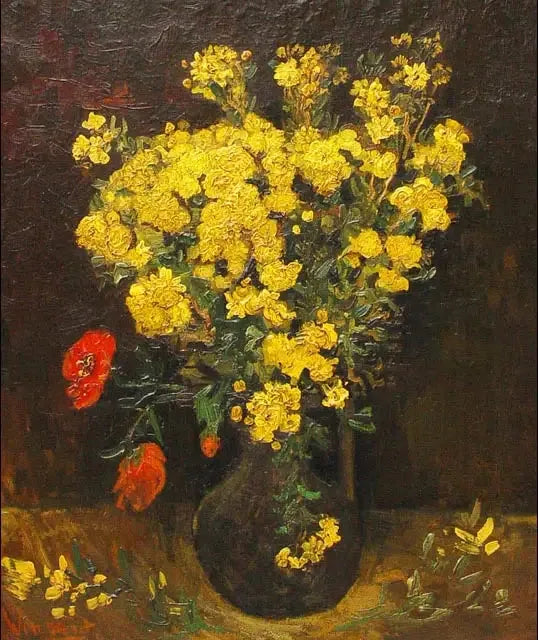 Fleurs de pavot - Vincent van Gogh image 1 reproduction de peinture à l’huile