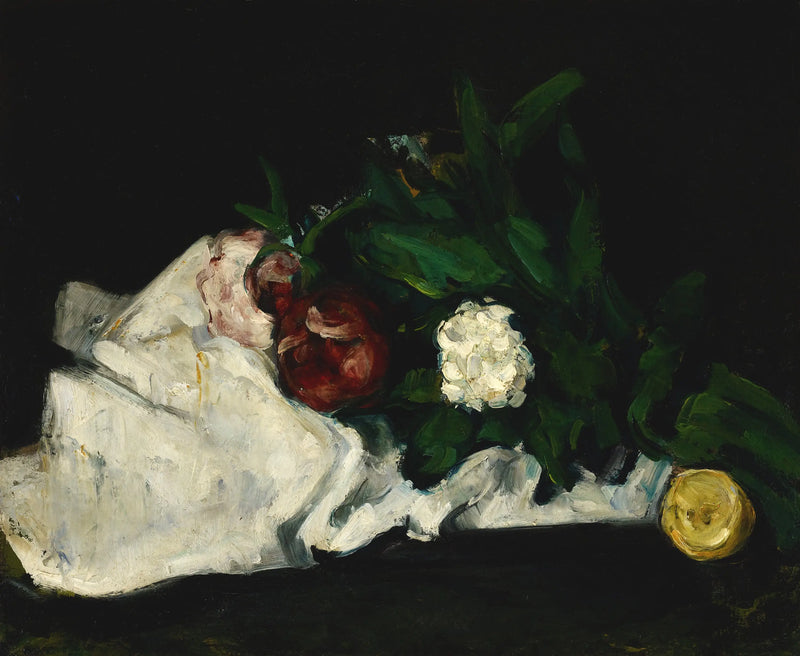 Flores y frutas - Paul Cézanne