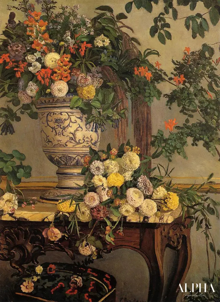 Fleurs - Frédéric Bazille - Reproductions de tableaux et peintures haut de gamme