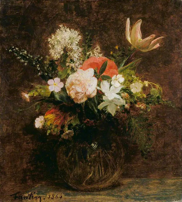 Flores: Tulipanes, Azaleas y Rosas - Henri Fantin-Latour