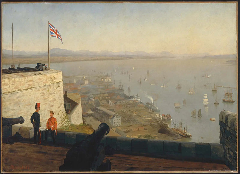 Río San Lorenzo, desde la Ciudadela, Quebec - Albert Bierstadt