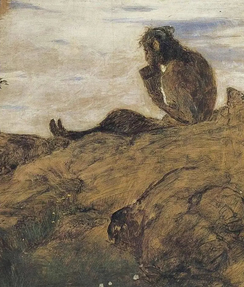 Flötender Pan - Arnold Böcklin image 1 copie de tableau peinte à la main