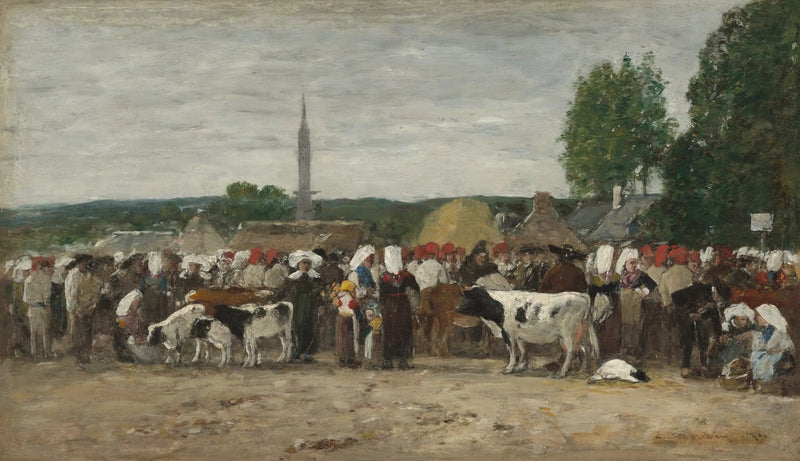 Feria en Bretaña - Eugène Boudin