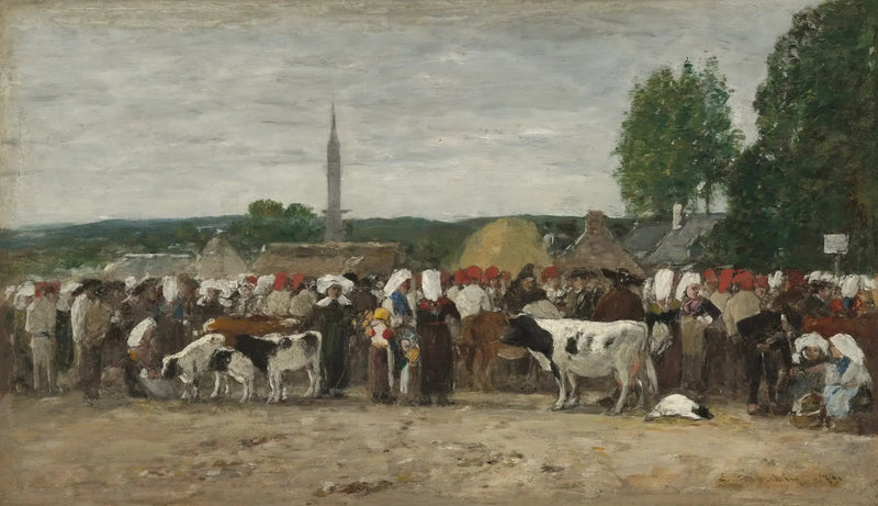 Feria en Bretaña - Eugène Boudin