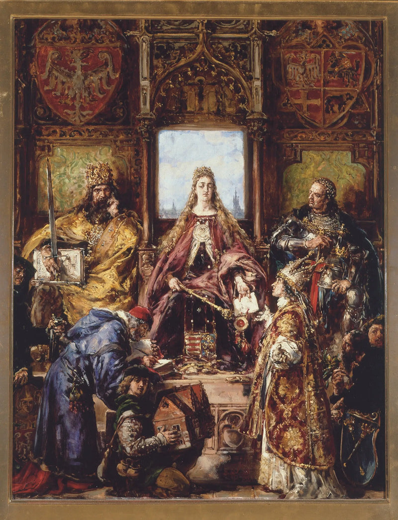 Fundación de la Academia, 1361–1399–1400 después de J.-C., de la serie « Historia de la civilización en Polonia » - Jan Matejko