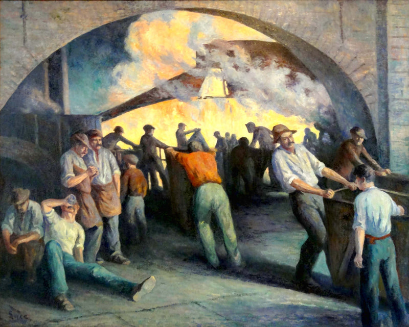 Fundición en Charleroi, la fundición - Maximilien Luce